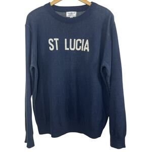 Town Pride Sweater Blue St. Lucia Size Medium Navy Blue Resort Travel Pullover
